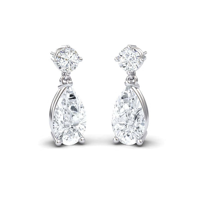 Lab Grown Diamond & Diamond Drop Earrings