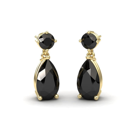 Black Onyx Drop Earrings - Emma