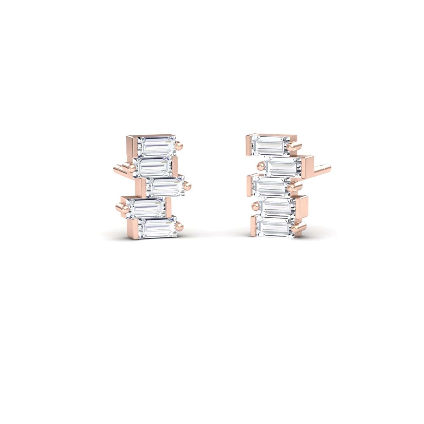 White Diamond Fashion Stud Earrings - Hema
