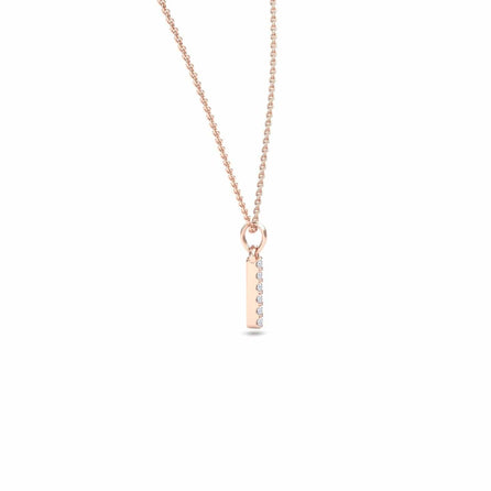 White Diamond Vertical Bar Necklace - Lalita