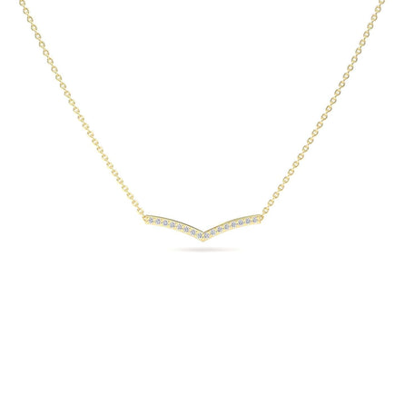 White Diamond Chevron Bar Necklace - Samara