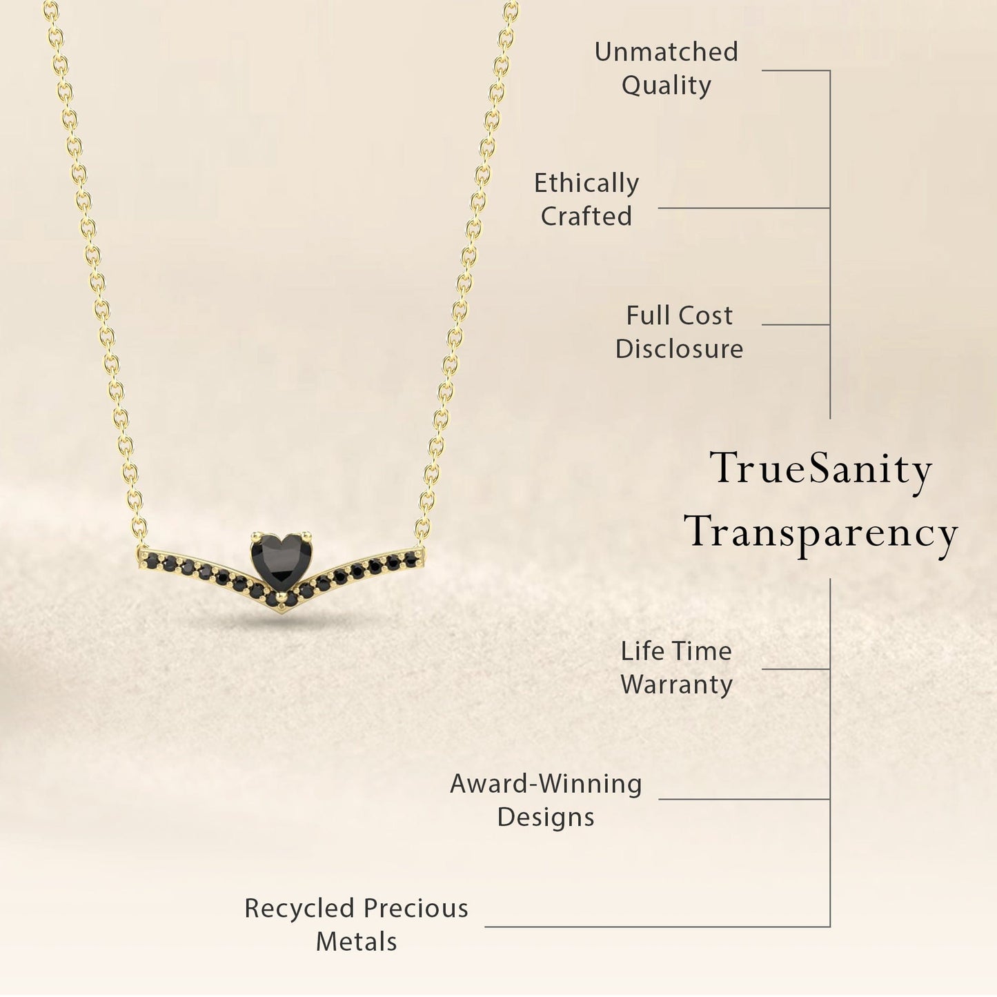 Black Diamond Chevron Necklace - Summer