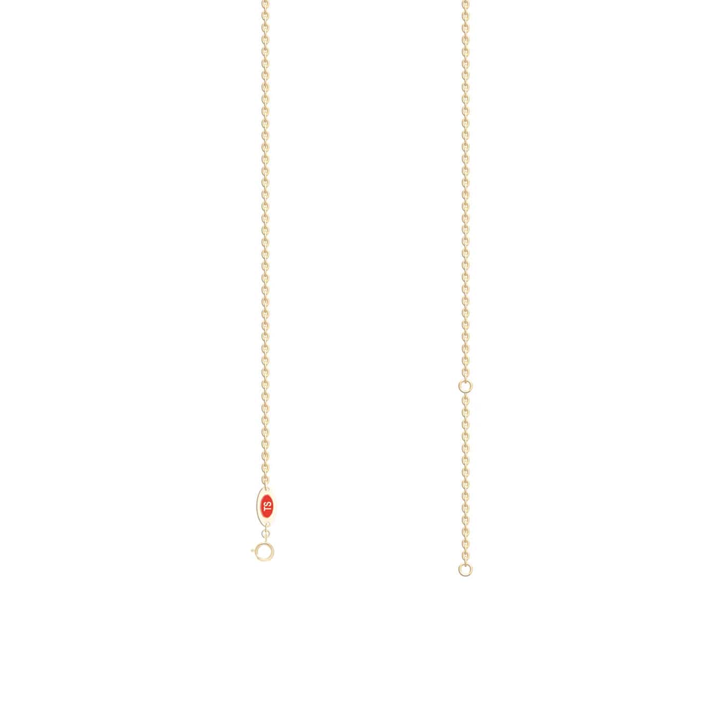 Lab Grown Pink Sapphire & Diamond Chevron Necklace - Summer