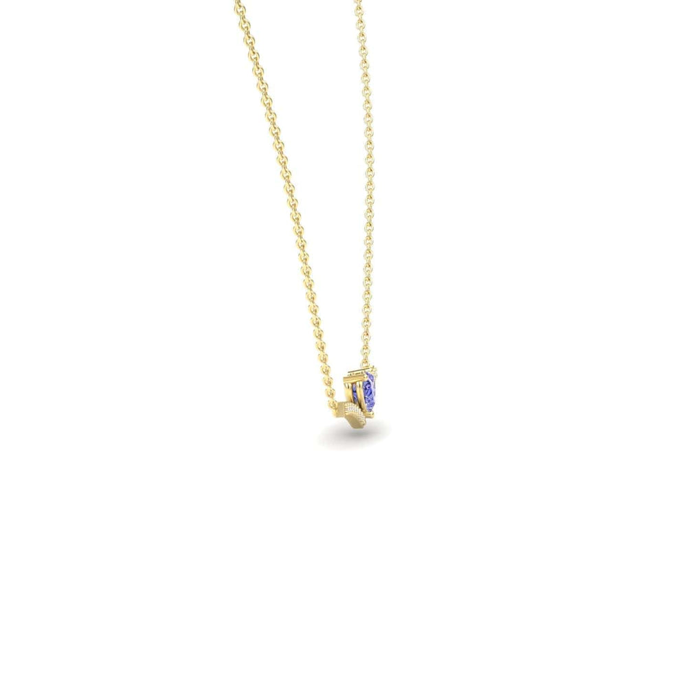 Tanzanite & Diamond Chevron Necklace - Summer