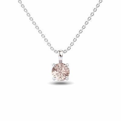 Morganite Solitaire Necklace