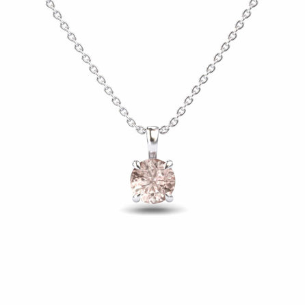 Morganite Solitaire Necklace - Aaradhya