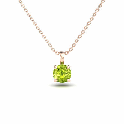 Peridot Solitaire Necklace