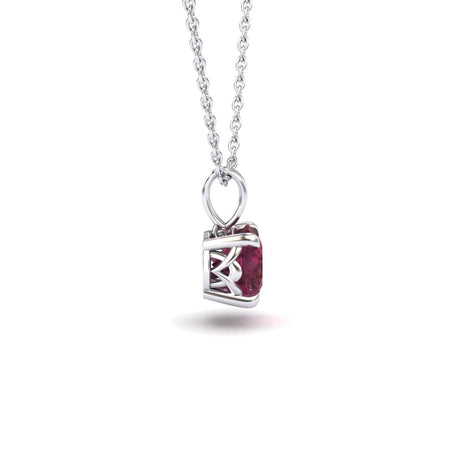 Pink Tourmaline Solitaire Necklace - Aaradhya