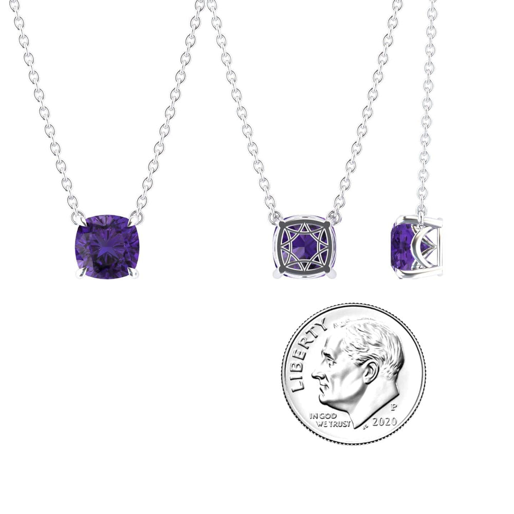 Amethyst Solitaire Necklace - Breanna
