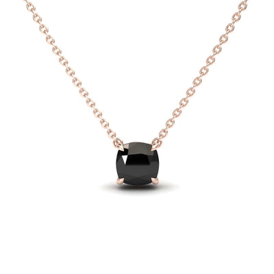 Black Diamond Solitaire Necklace