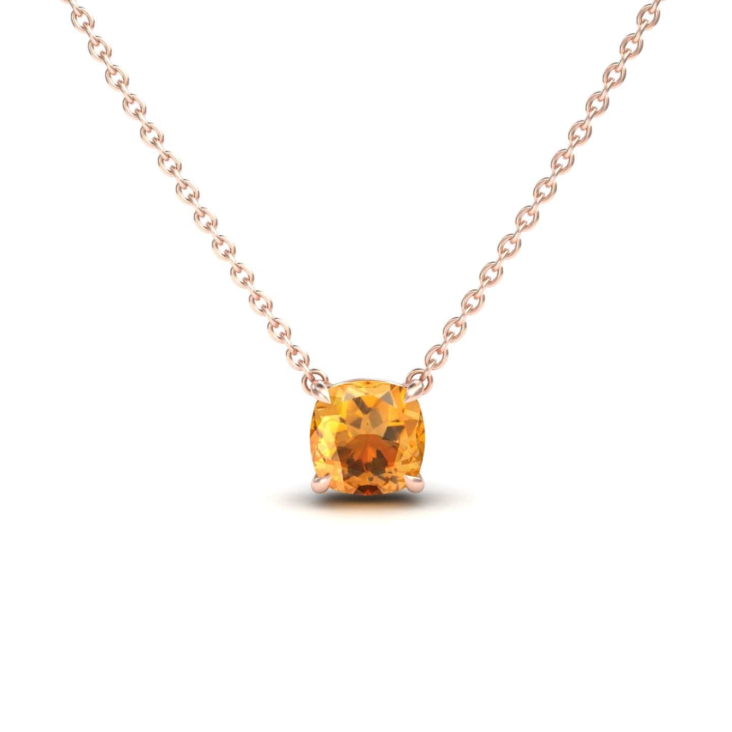 Citrine Solitaire Necklace - Breanna