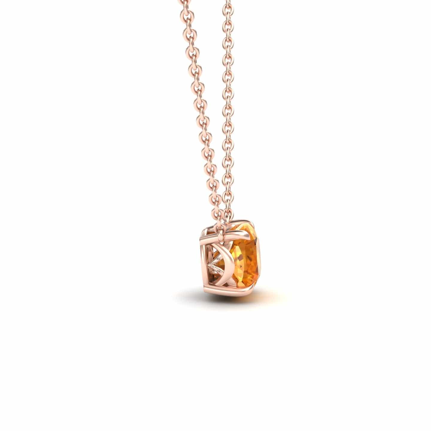 Citrine Solitaire Necklace - Breanna