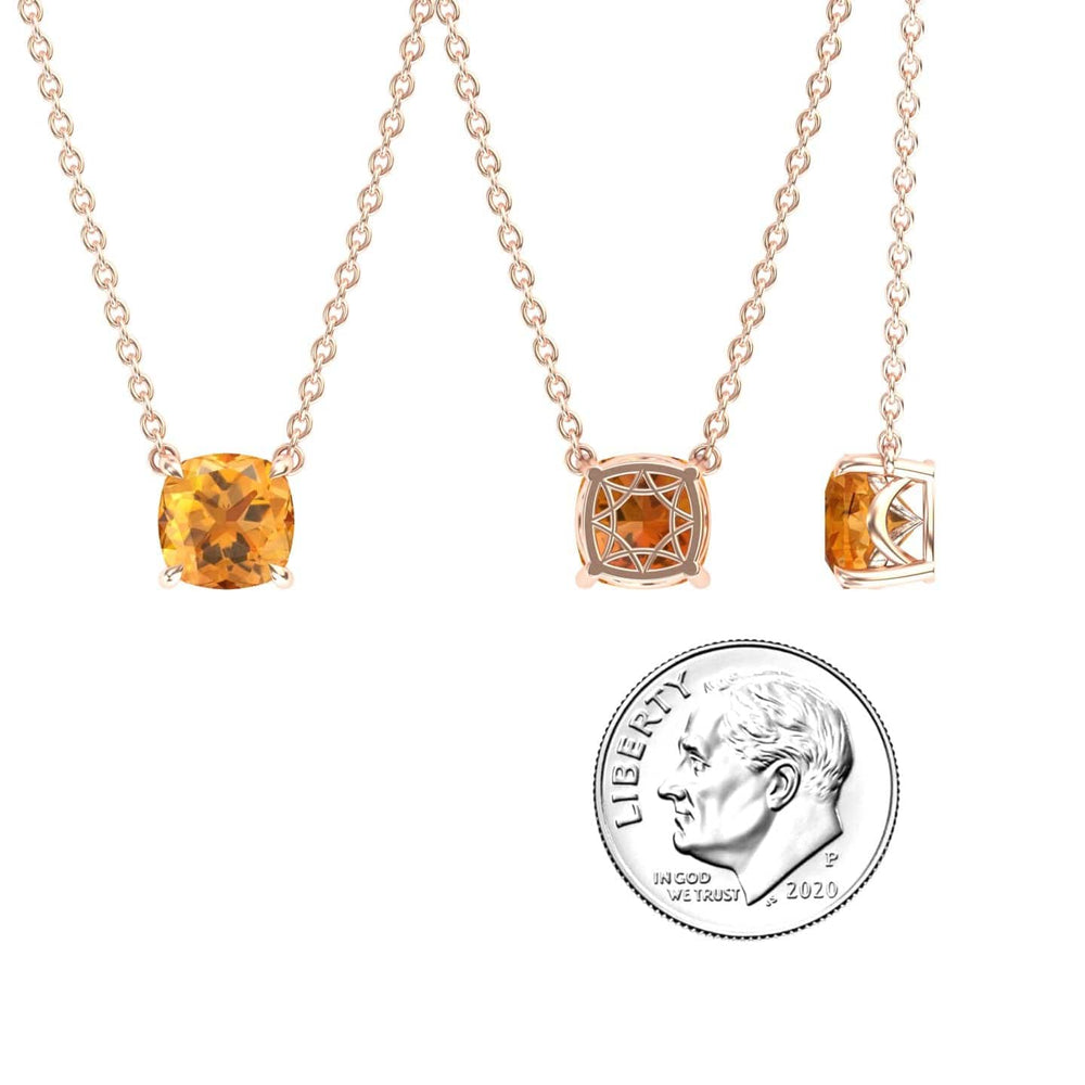 Citrine Solitaire Necklace - Breanna