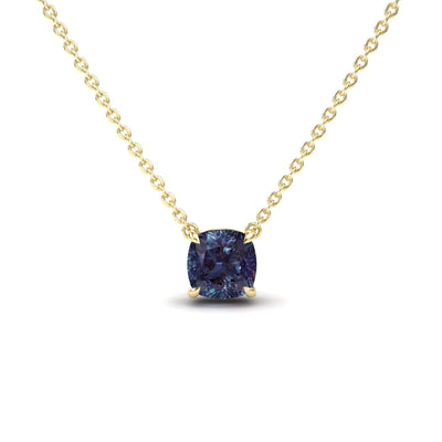 Lab Grown Alexandrite Solitaire Necklace