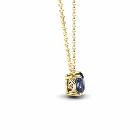 Lab Grown Alexandrite Solitaire Necklace - Breanna
