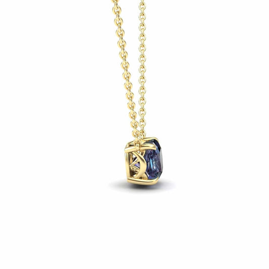 Lab Grown Alexandrite Solitaire Necklace - Breanna