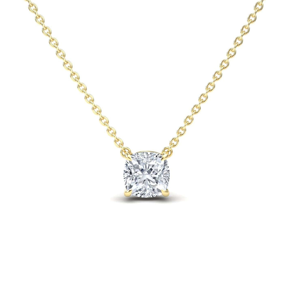 Lab Grown Moissanite Solitaire Necklace - Breanna