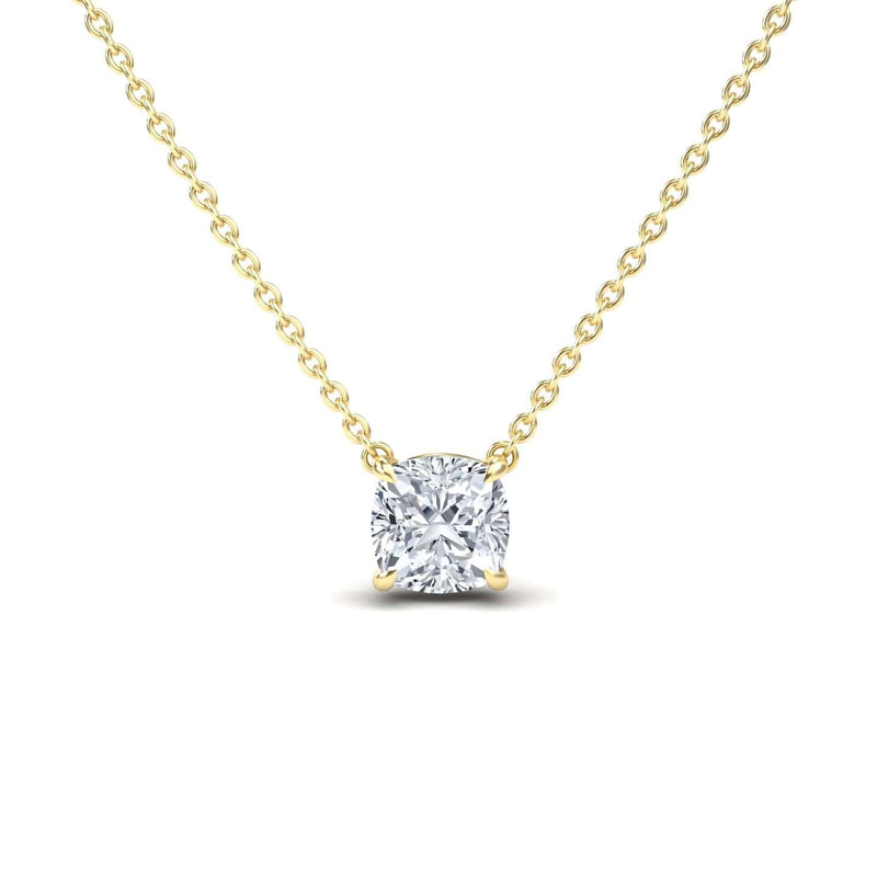 Lab Grown Moissanite Solitaire Necklace - Breanna
