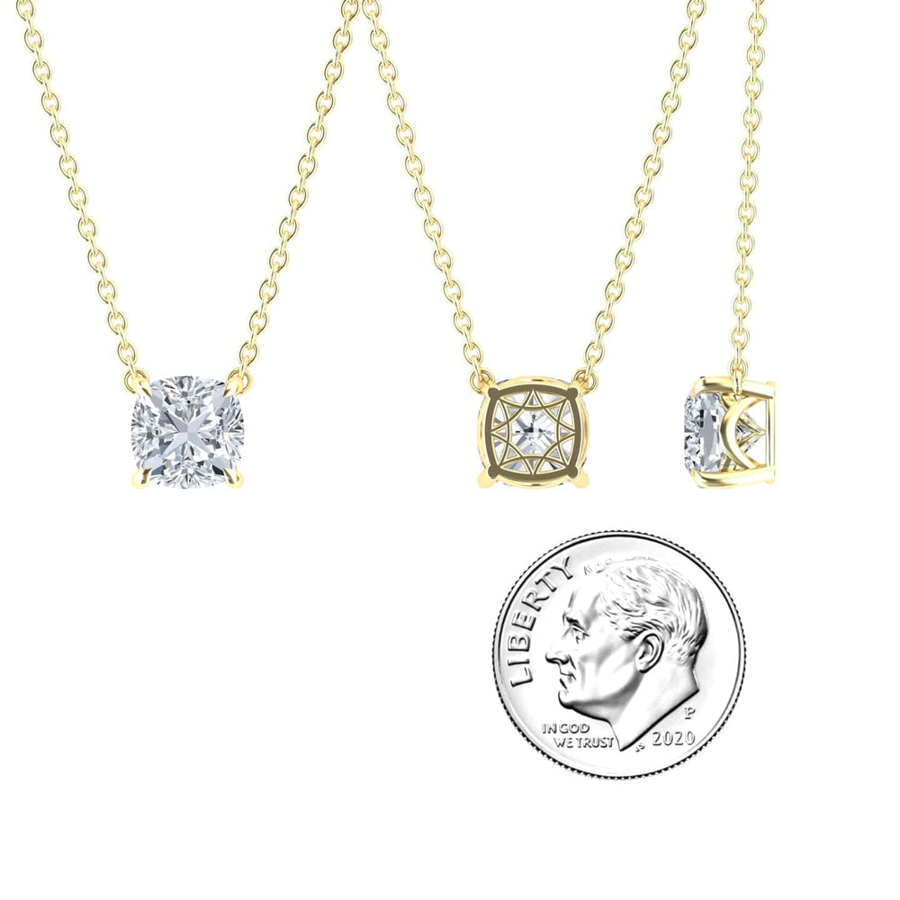Lab Grown Moissanite Solitaire Necklace - Breanna