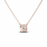 Morganite Solitaire Necklace - Breanna