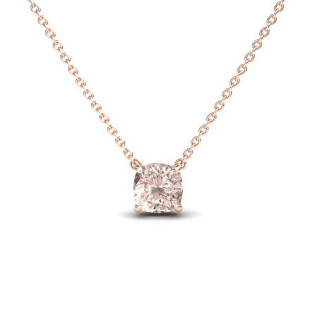 Morganite Solitaire Necklace - Breanna