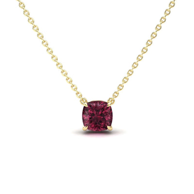 Rhodolite Garnet Solitaire Necklace