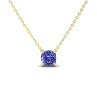 Tanzanite Solitaire Necklace - Breanna
