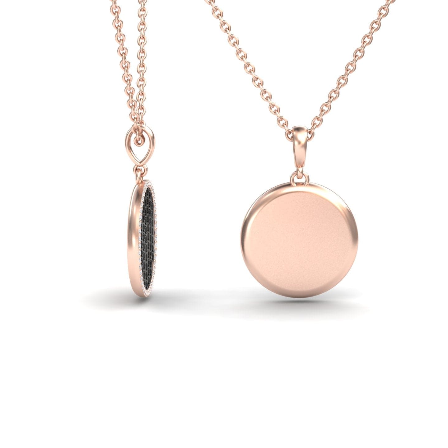 Black & White Diamond Dual-Tone Necklace - Ciara