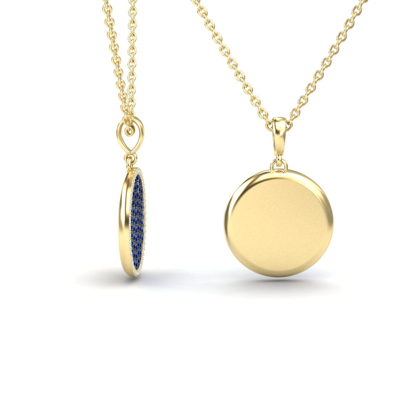 Blue Sapphire & Emerald Dual-Tone Necklace - Ciara