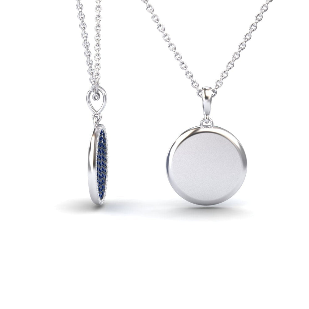 Blue Sapphire & Ruby Dual-Tone Necklace - Ciara
