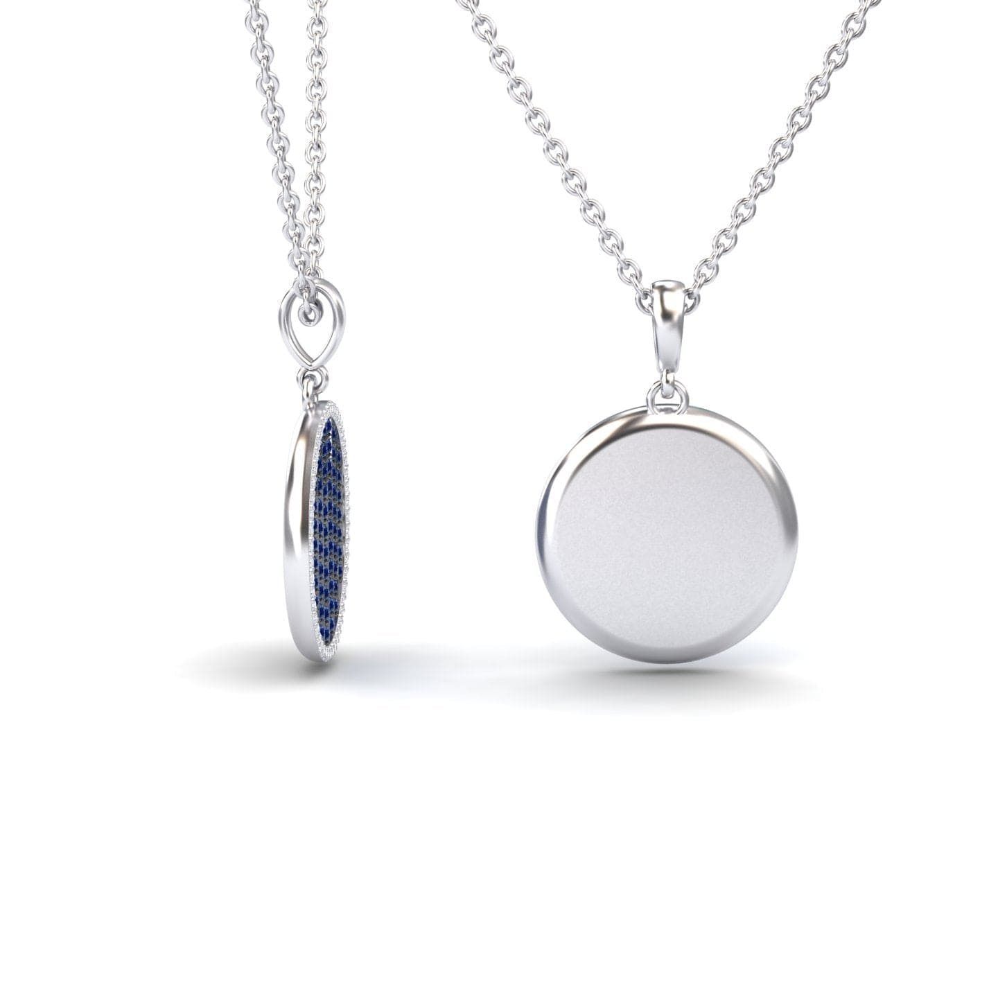 Blue Sapphire & Ruby Dual-Tone Necklace - Ciara