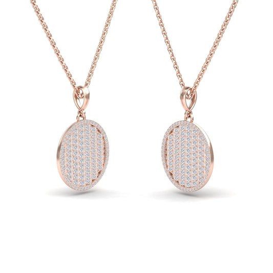 White Diamond Dual-Tone Necklace - Ciara