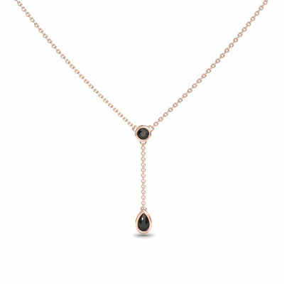 Black Diamond Elegant Drop Necklace
