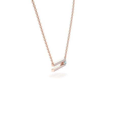 Aquamarine & Diamond Bar Necklace - Beatriz