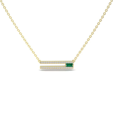 Peridot & Diamond Bar Necklace - Beatriz