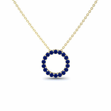 Blue Sapphire Circle Necklace - Ivanka