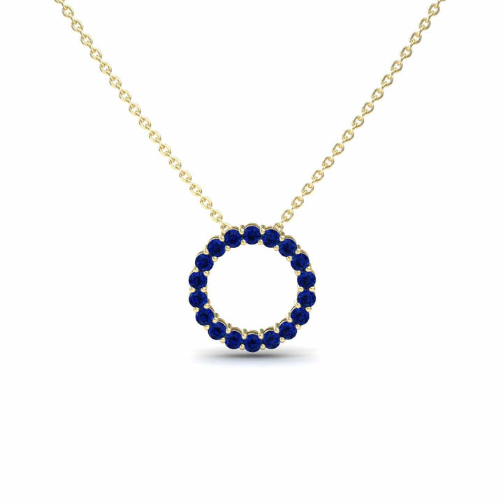 Blue Sapphire Circle Necklace - Ivanka
