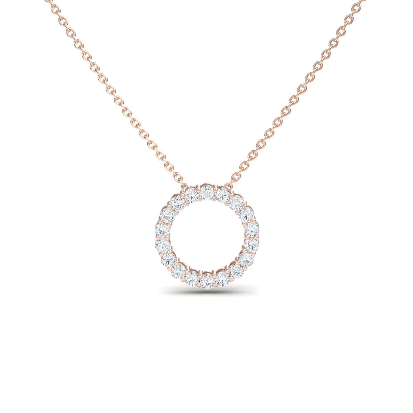 White Diamond Circle Necklace - Ivanka