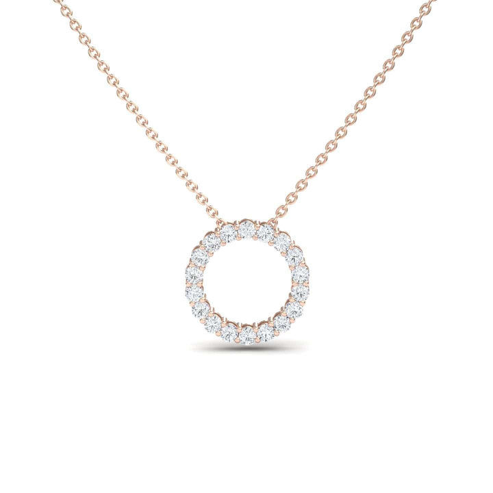 White Diamond Circle Necklace - Ivanka