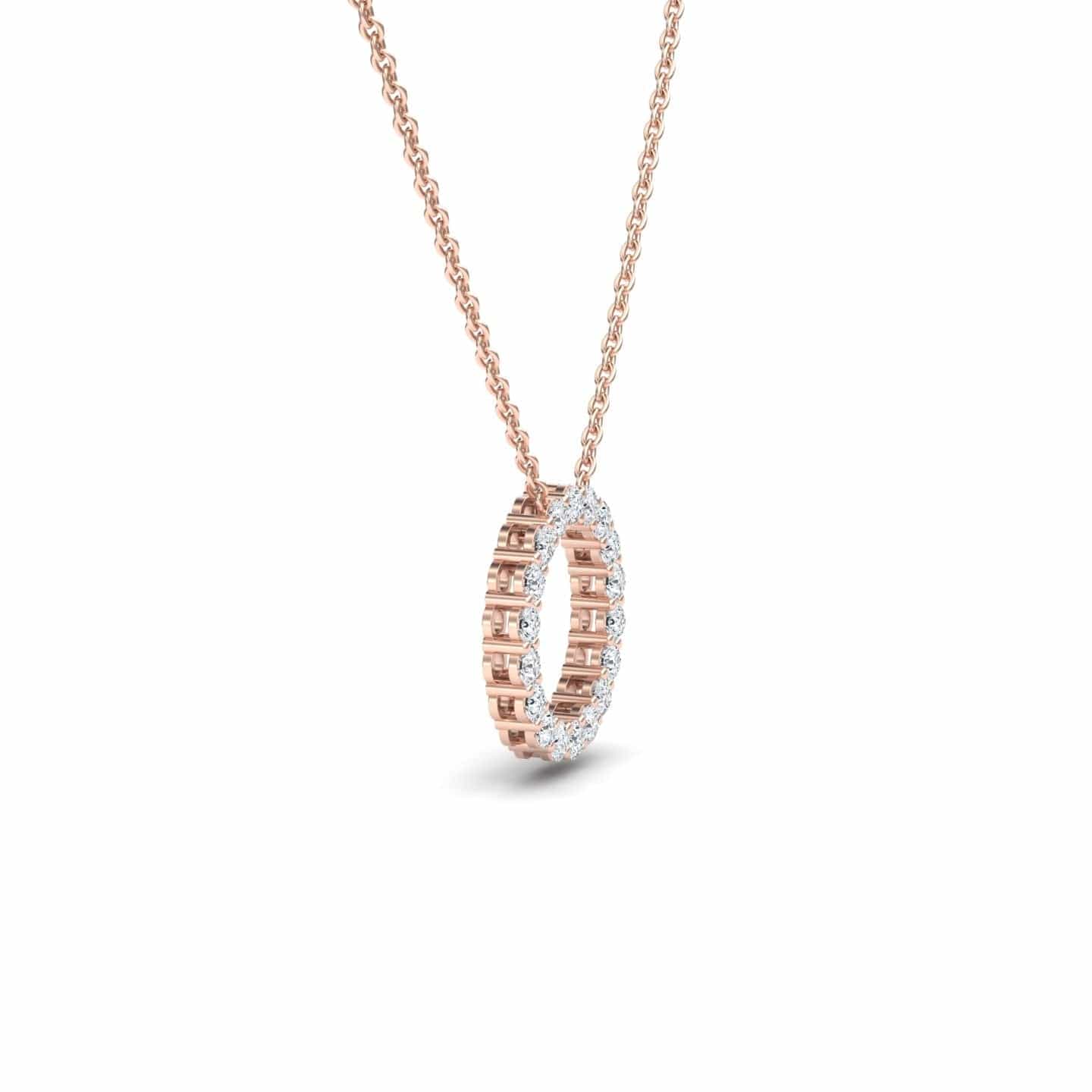 White Diamond Circle Necklace - Ivanka