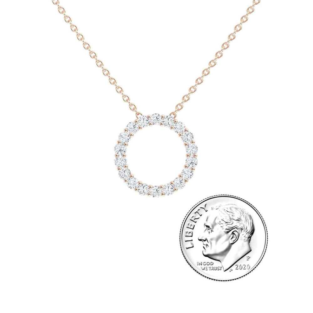 White Diamond Circle Necklace - Ivanka