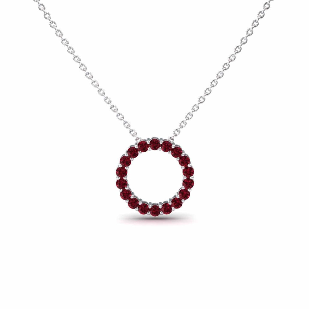 Ruby Circle Necklace - Ivanka