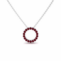 Ruby Circle Necklace - Ivanka
