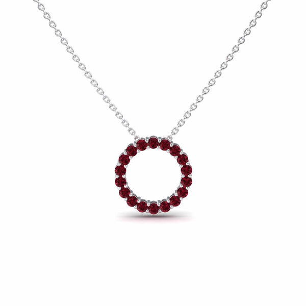 Ruby Circle Necklace - Ivanka