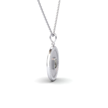 Salt & Peper Diamond Textured Medallion Necklace - Jasmine