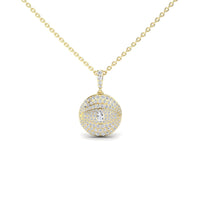 White Diamond Evil Eye Medallion Necklace - Kaitlyn