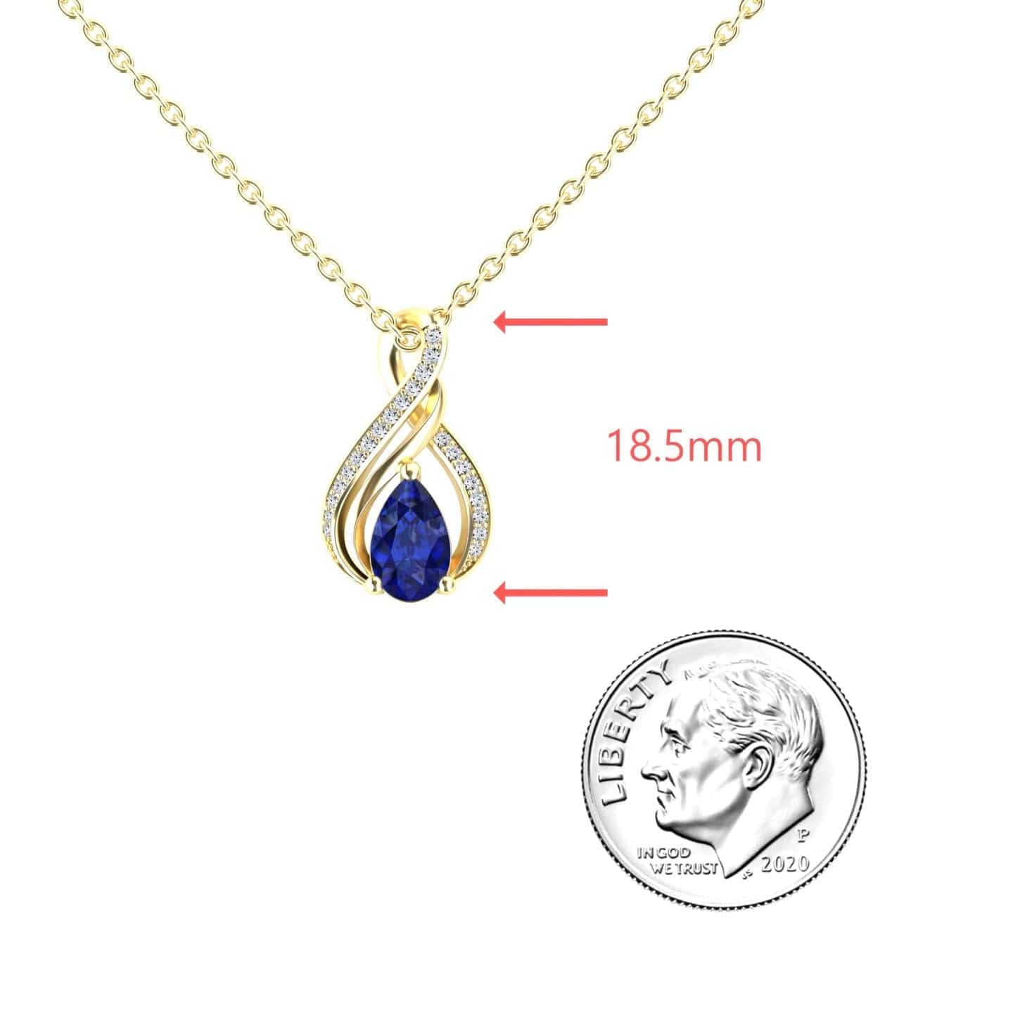 Blue Sapphire & Diamond Infinity Twist Necklace - Maddison
