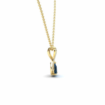 London Blue Topaz & Diamond Infinity Twist Necklace - Maddison
