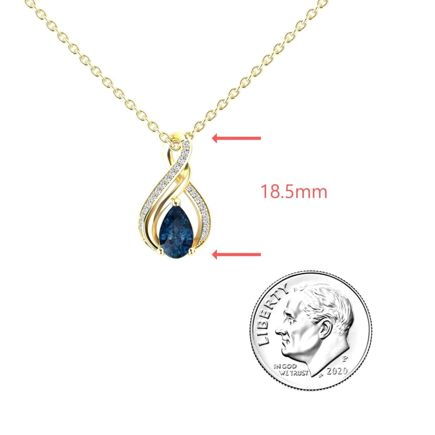 London Blue Topaz & Diamond Infinity Twist Necklace - Maddison