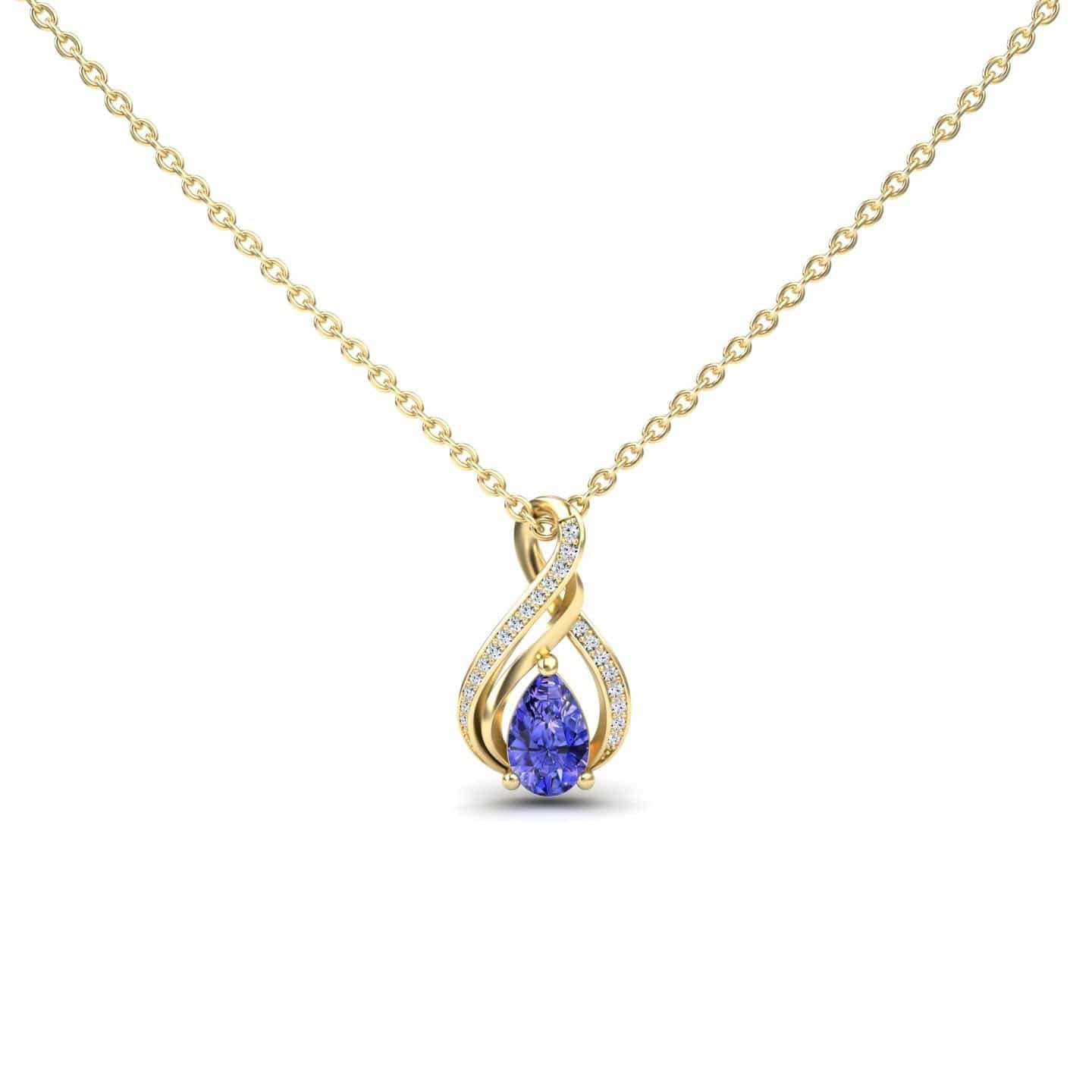Tanzanite & Diamond Infinity Twist Necklace - Maddison